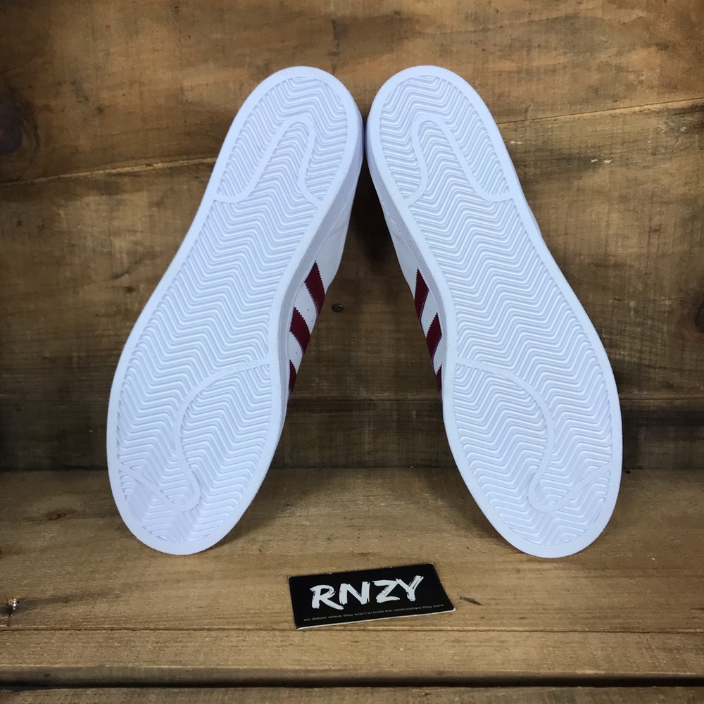 NEW Adidas Superstar Shell Toe White Red - Picture 6 of 6
